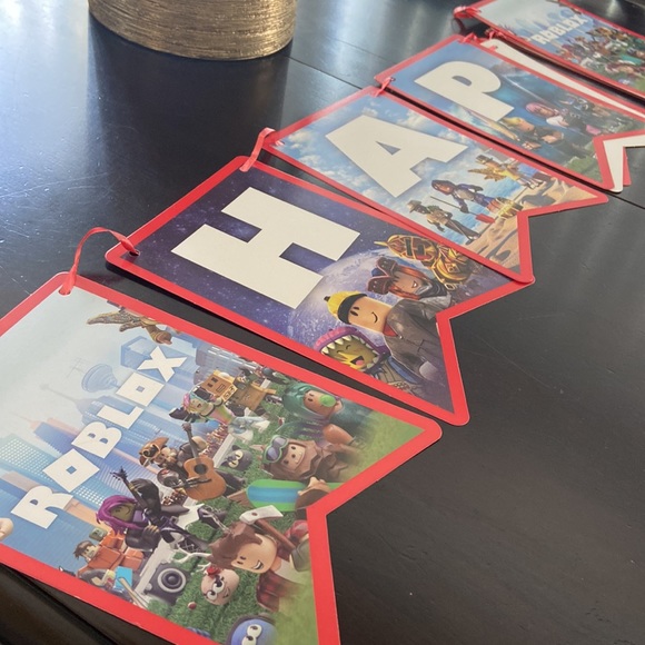 Roblox Birthday Banner & Cake Topper Only - Picture 4 of 6